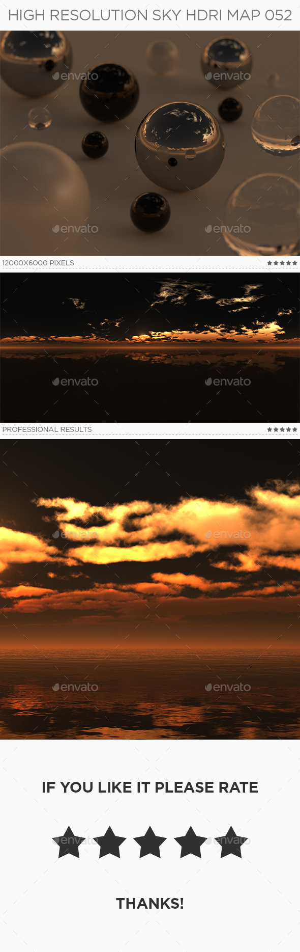 High Resolution Sky HDRi Map 052 - 3DOcean Item for Sale