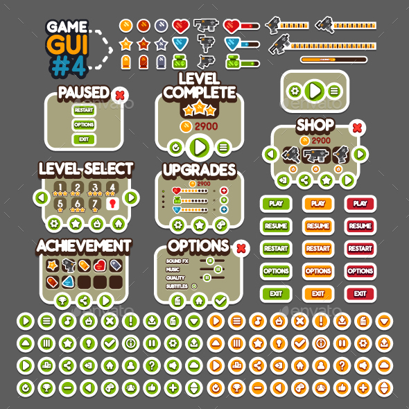 Game GUI #4 - User Interfaces Game Assets