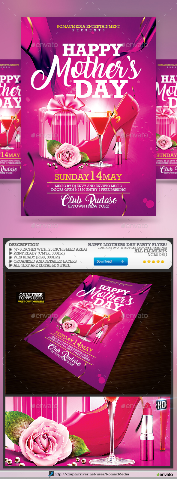 Mothers Day Flyer - Clubs & Parties Events