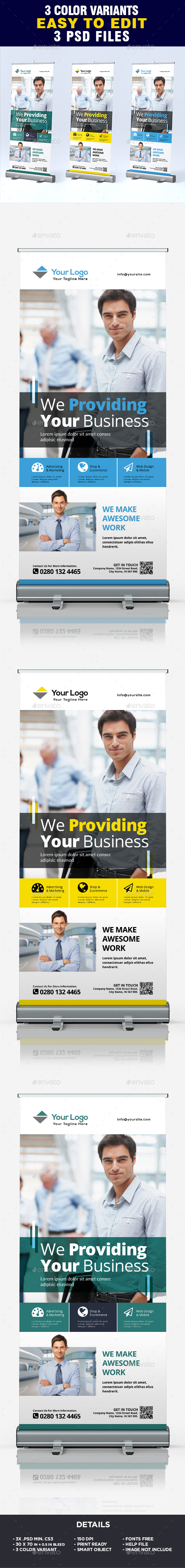 Corporate Roll-up Banners - Signage Print Templates