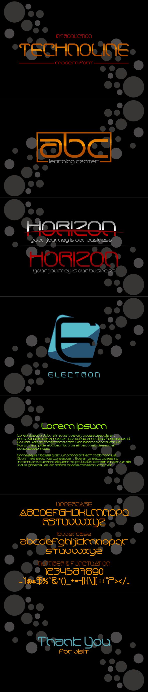 Technoline - Fonts