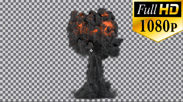 Nuclear Explosion - FullHD - Black Smoke & Fire alt