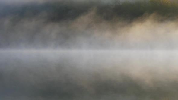 Morning Fog Over the Lake
