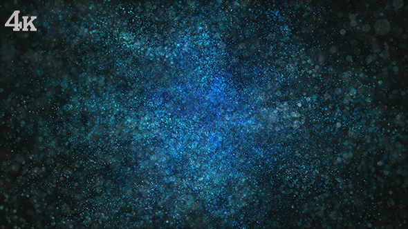Blue Particles Magical Dust Background Loop