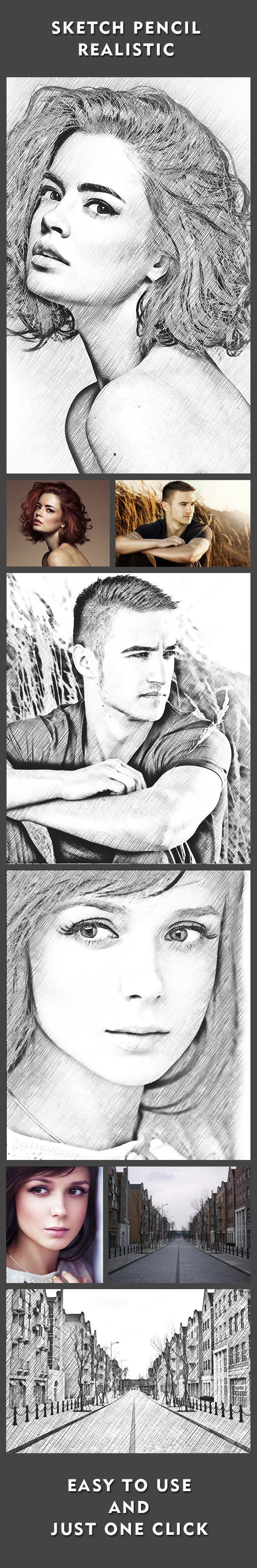 Sketch Pencil Realistic - Photo Effects Actions