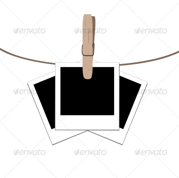  Photo Frames on the Rope with the Clothes Peg