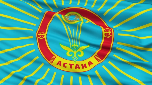 Astana City  Waving Flag