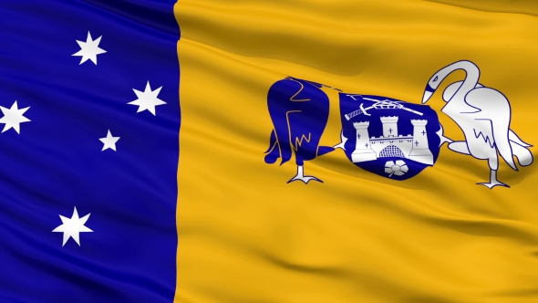 Canberra City  Waving Flag alt