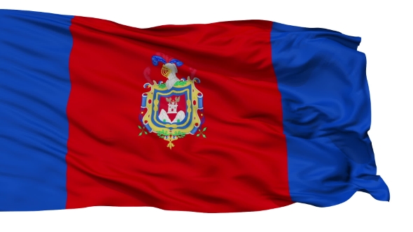 Quito City Isolated Waving Flag alt
