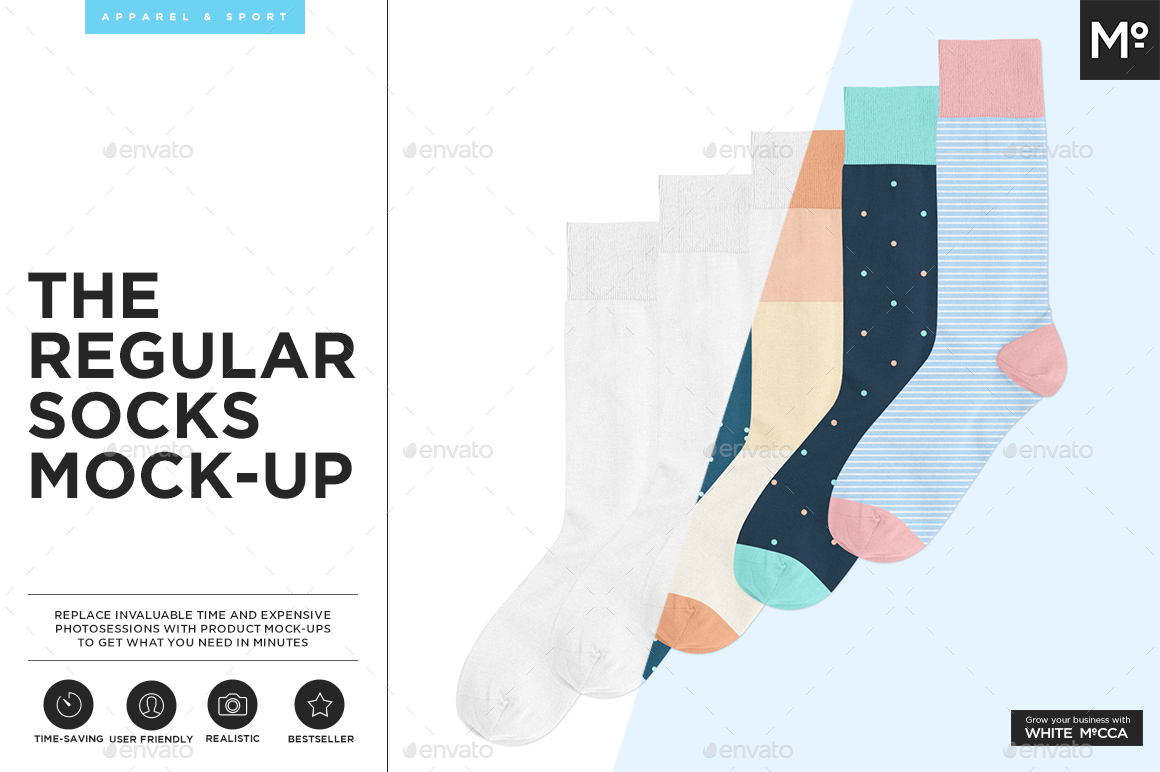 Download The Regular Socks Mock-up by Mocca2Go | GraphicRiver
