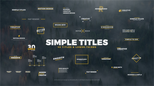 30 Simple Titles - VideoHive 19937559