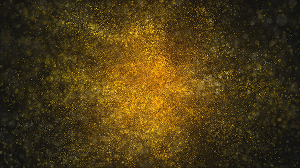 Golden Particles Magical Dust Background Loop