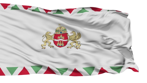 Budapest City Isolated Waving Flag alt