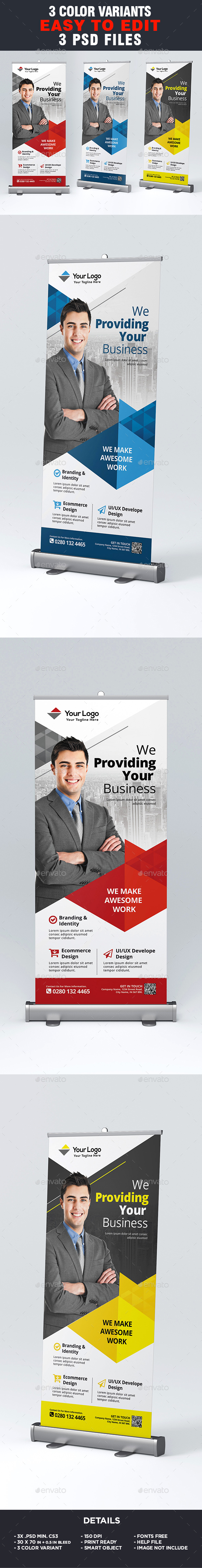 Corporate Roll-up Banners - Signage Print Templates
