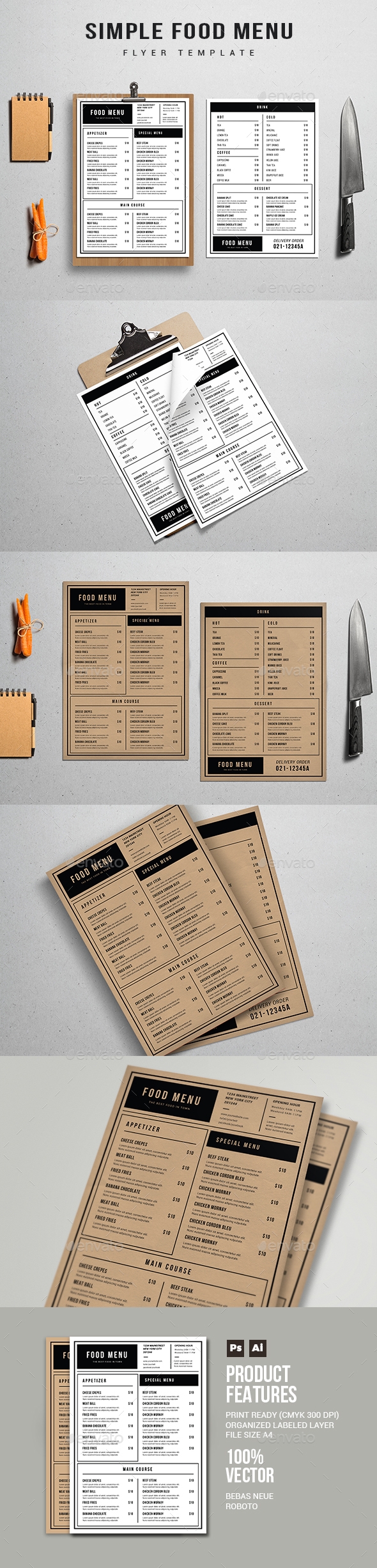 Simple Food Menu