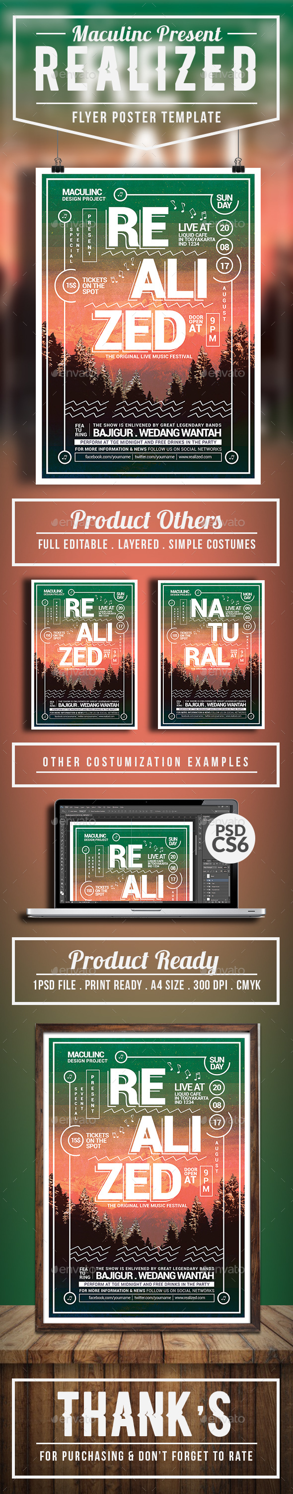 Realized Flyer/Poster - Concerts Events