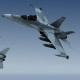 Dual F/A-18 Hornets Perform Precision Side-by-Side Maneuvers - VideoHive Item for Sale