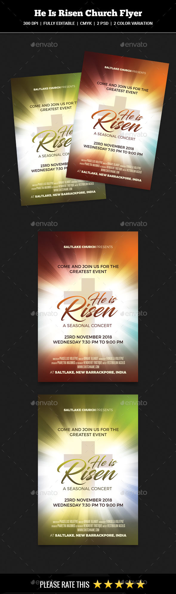 Risen Church Event Flyer - Church Flyers