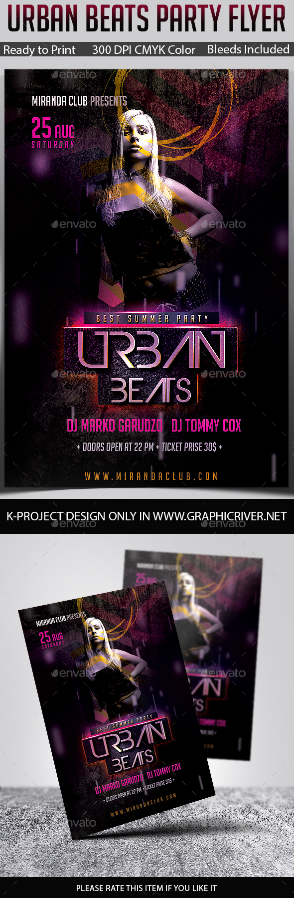 Urban Beats Party Flyer - Clubs & Parties Events