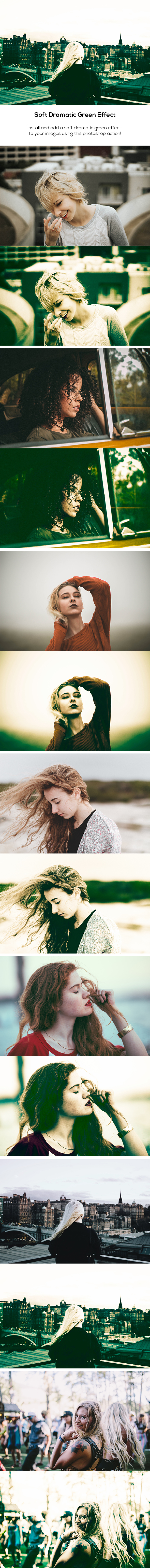Soft Dramatic Green Effect - Photo Effects Actions