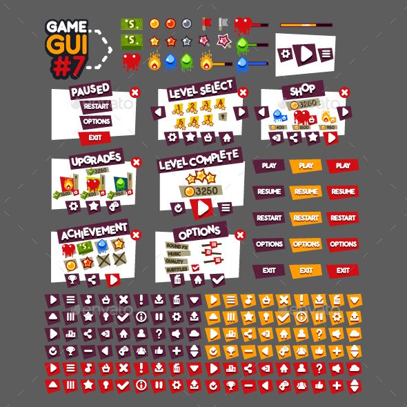 Game GUI #7 - User Interfaces Game Assets