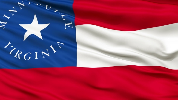 Waving National Flag of Minnieville City, Virginia alt