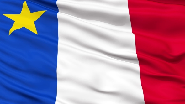 Waving National Flag of Madawaska City, Maine alt