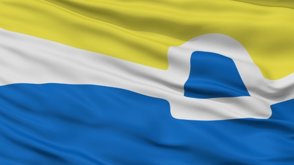 Waving National Flag of San Luis Obispo City, California alt