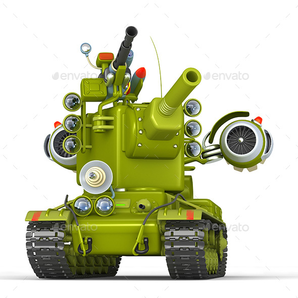 Cartoon Super Tank - Technology 3D Renders