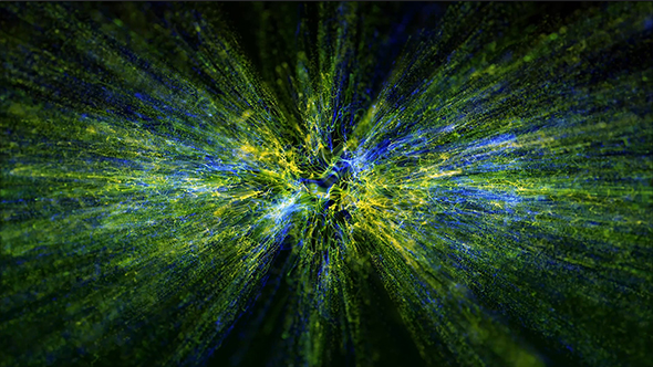 Gold and Blue Particles Background