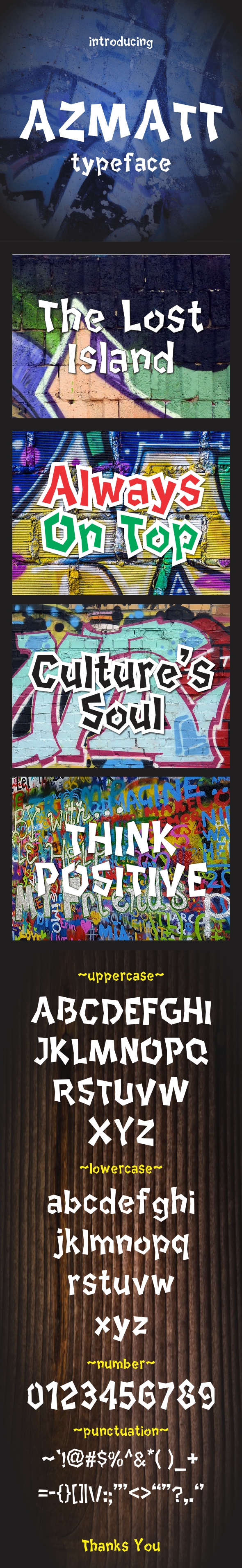 AZMATT Typeface - Graffiti Fonts