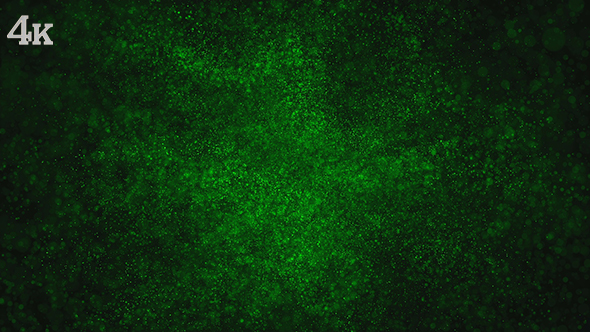 Green Particles Magical Dust Background Loop