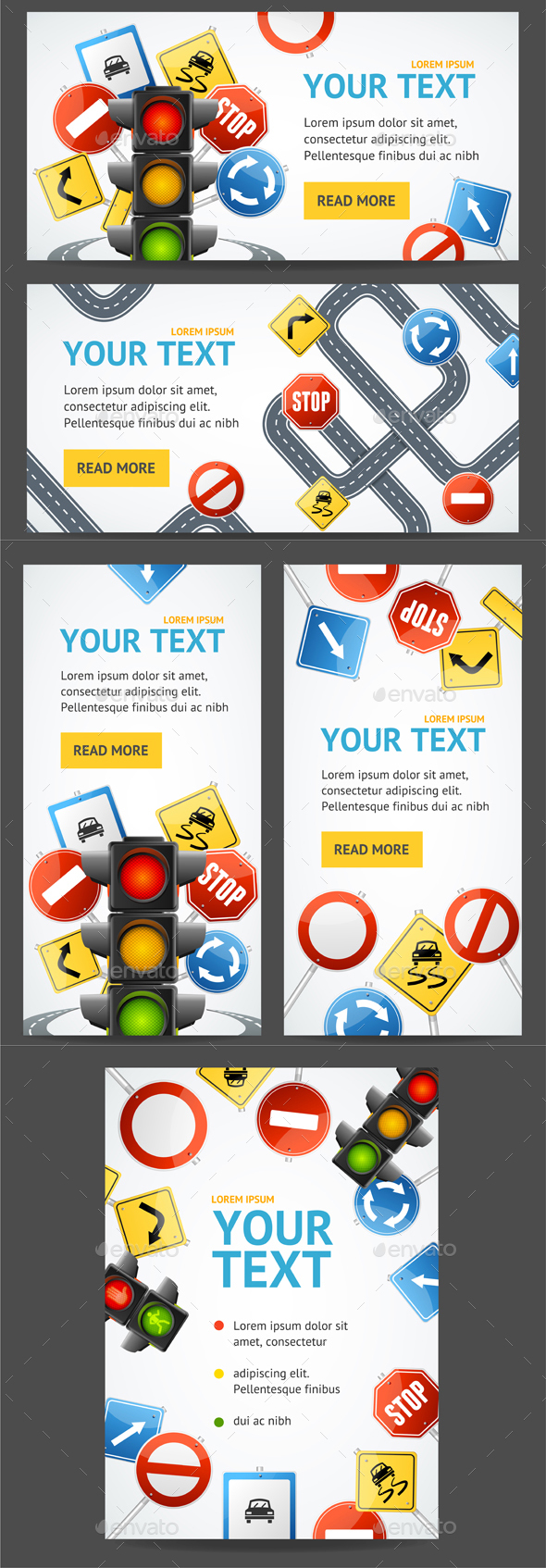 Road Sign Flyer Banner Posters Card - Miscellaneous Conceptual