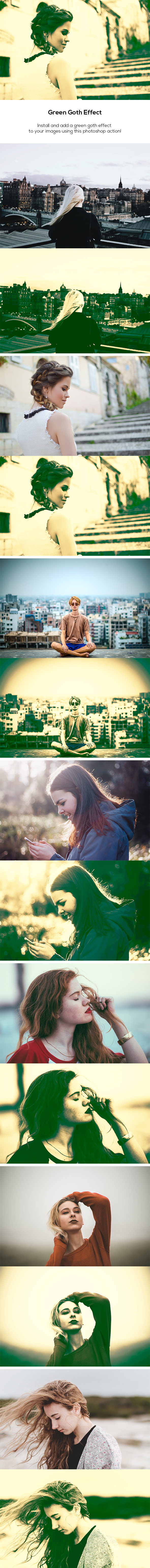 Green Goth Effect Action - Photo Effects Actions