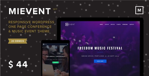 MiEvent - Responsive Event & Music WordPress Theme - WordPress