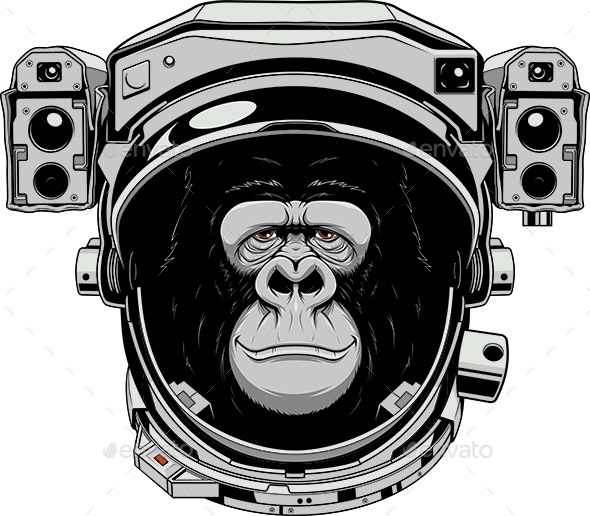 Monkey Astronaut - Animals Characters