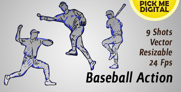 9 Vector Baseball - VideoHive 19945285