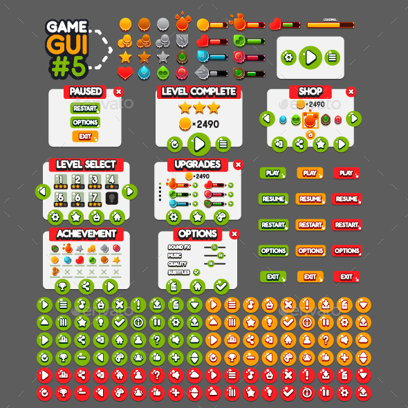 Game GUI #5 - User Interfaces Game Assets