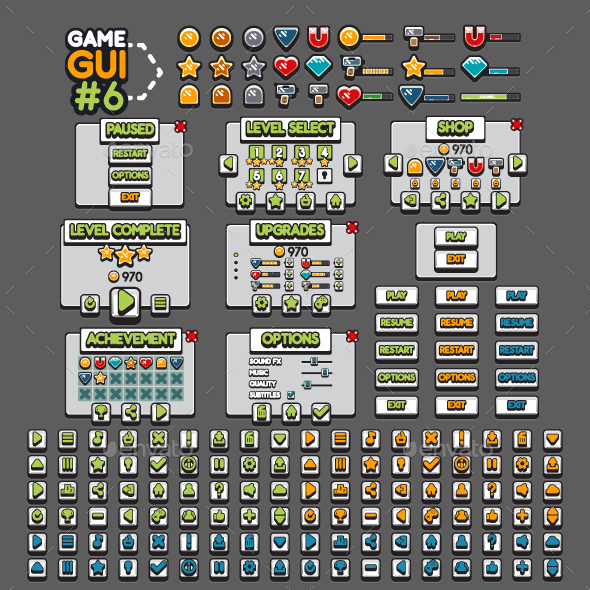 Game GUI #6 - User Interfaces Game Assets