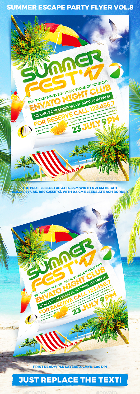 Summer Escape Party Flyer vol.8 - Clubs & Parties Events