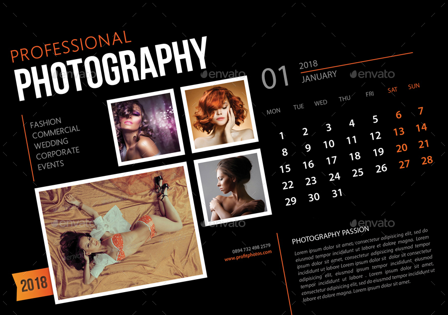 Creative Calendar 2018 : Creative desk calendar by rapidgraf graphicriver Creative Calendar 2018 : Creative desk calendar by rapidgraf graphicriver