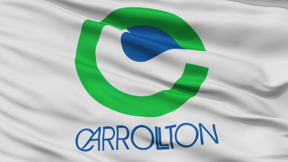 Waving National Flag of Carrollton City alt