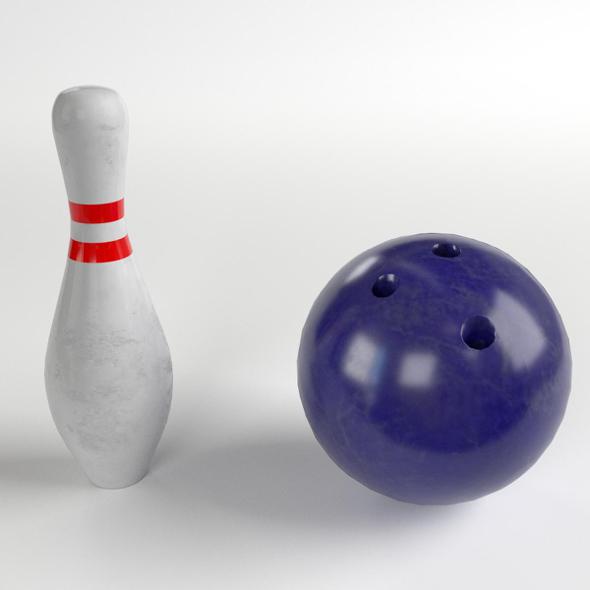 Bowling Ball and Pin - 3DOcean Item for Sale