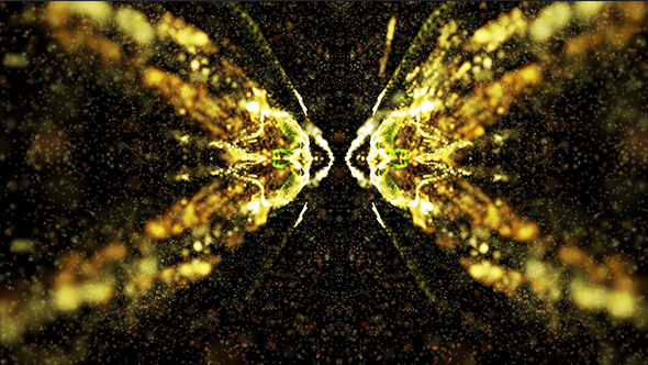 Beautiful Gold Kaleido Particles Background