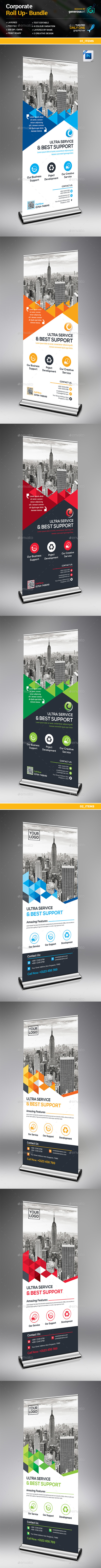 Roll-Up Banner Bundle_2 in 1 - Signage Print Templates