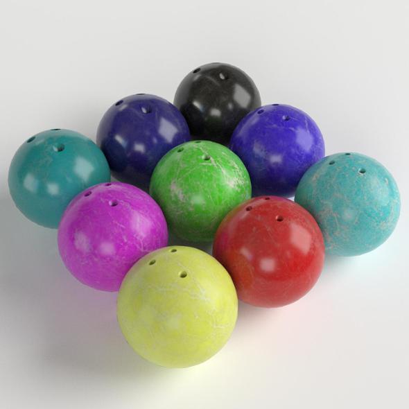 Bowling Balls - 3DOcean Item for Sale