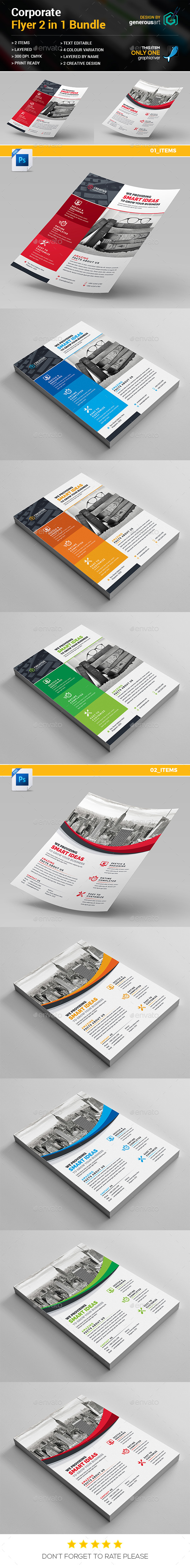 Flyer Bundle 2 in 1 - Flyers Print Templates