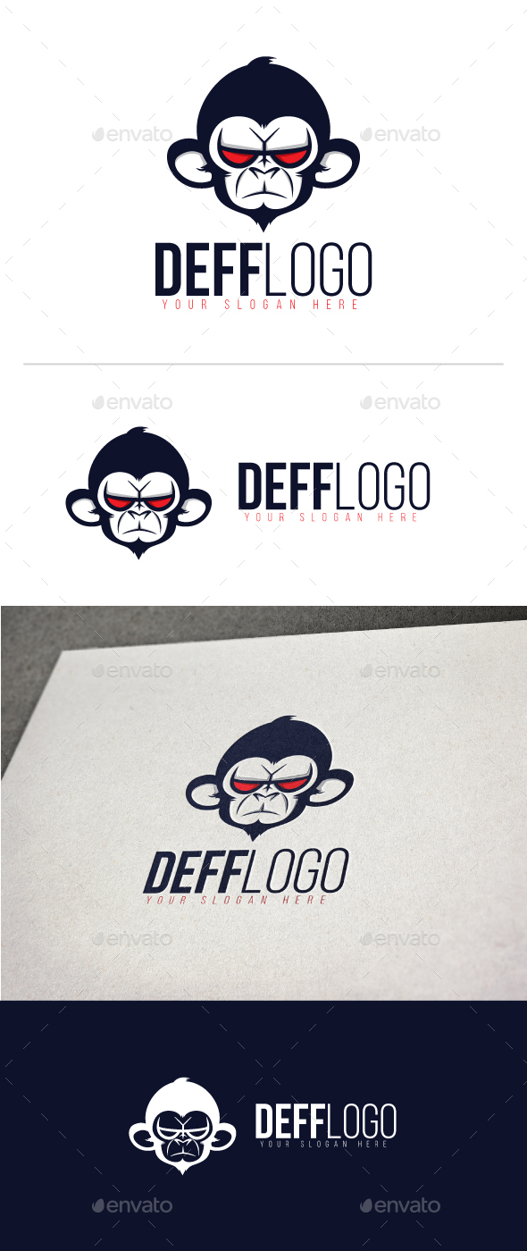 Angry Monkey Logo - Animals Logo Templates