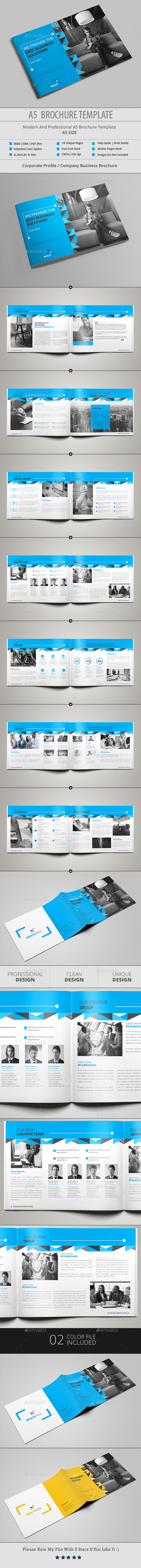 A5 Brochure Template - Corporate Brochures