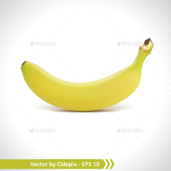 Fresh Banana Vector - Food Objects